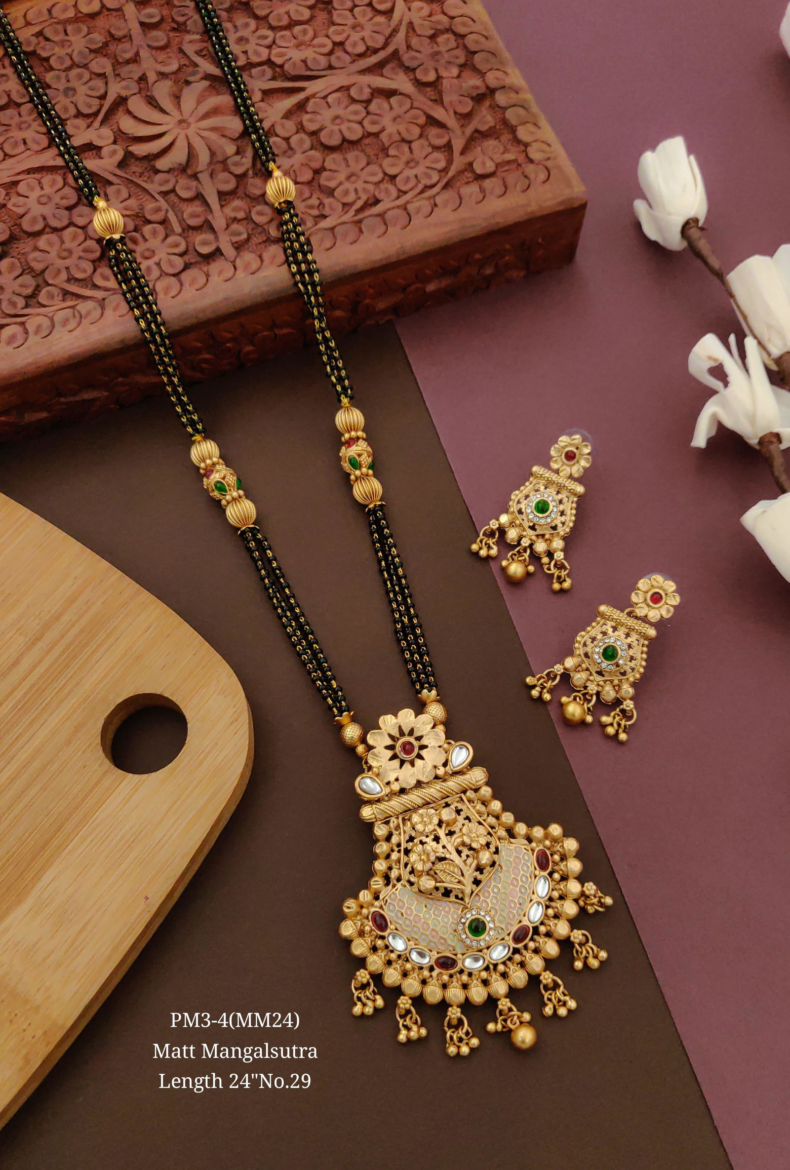 24 PM Golden Matte Mangalsutra Wholesale Price In Surat
